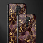 black maroon tile marble glass case for poco m2 image-2