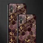 black maroon tile marble glass case for redmi 9a image-2