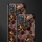 black maroon tile marble glass case for realme 7i image-2