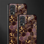 black maroon tile marble glass case for realme 7 pro image-2