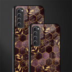 black maroon tile marble glass case for oppo reno 4 pro image-2