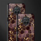 black maroon tile marble glass case for mi 10i image-2