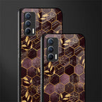 black maroon tile marble glass case for realme x7 image-2