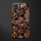 black maroon tile marble glass case for realme x7 image