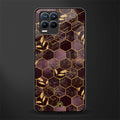 black maroon tile marble glass case for realme 8 pro image