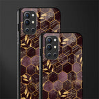 black maroon tile marble glass case for oneplus 9r image-2
