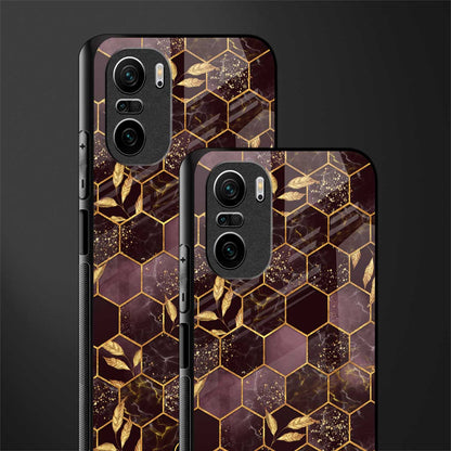 black maroon tile marble glass case for mi 11x 5g image-2