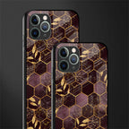 black maroon tile marble glass case for iphone 11 pro max image-2