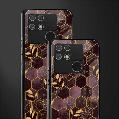 black maroon tile marble back phone cover | glass case for realme narzo 50a
