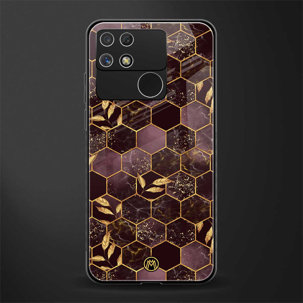 black maroon tile marble back phone cover | glass case for realme narzo 50a