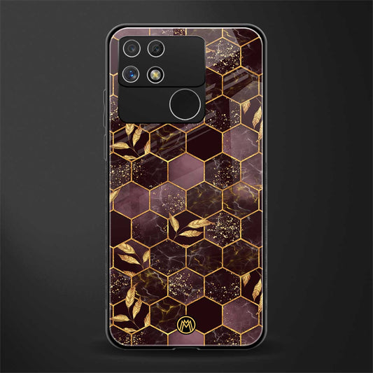 black maroon tile marble back phone cover | glass case for realme narzo 50a