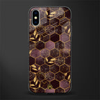 black maroon tile marble glass case for iphone xs image