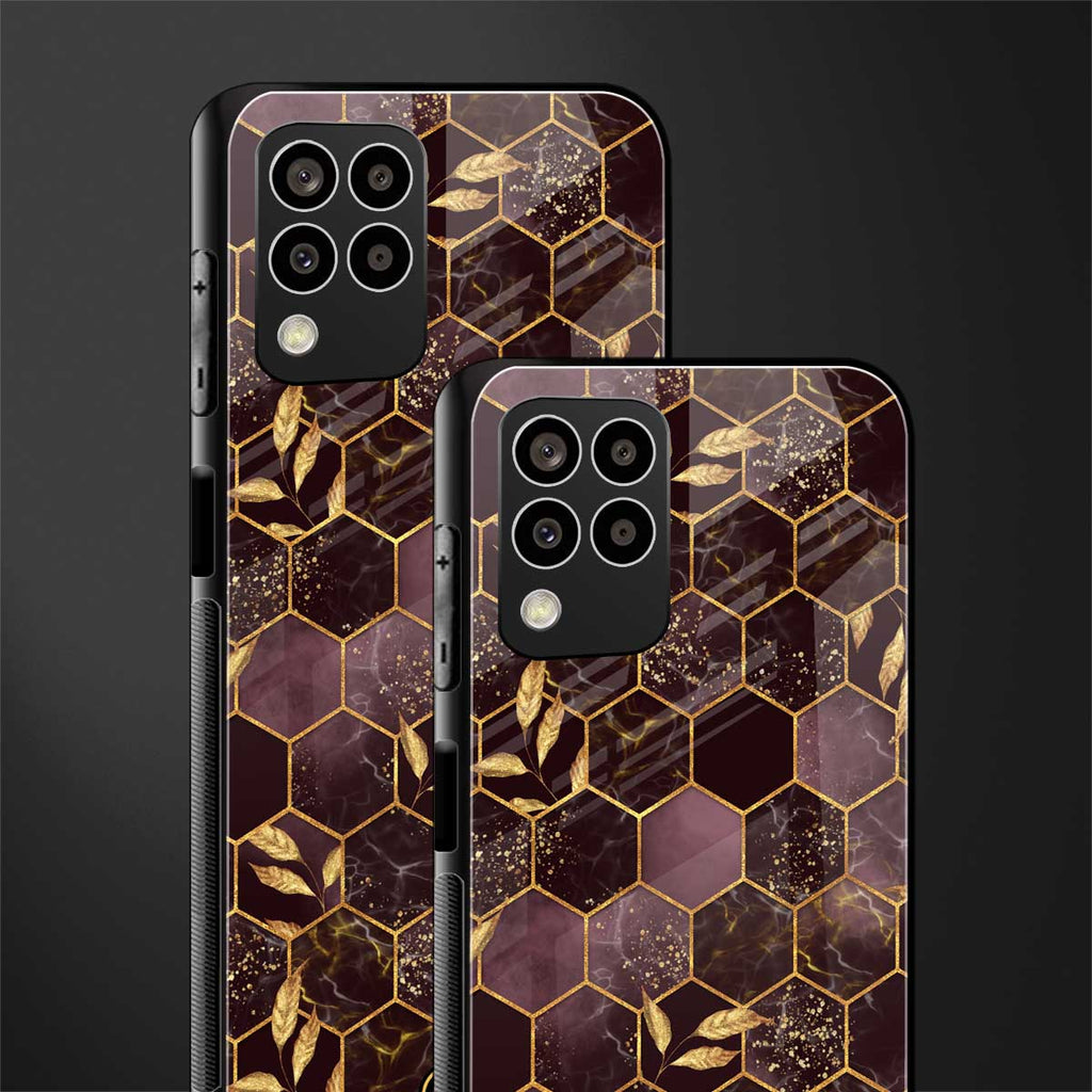 black maroon tile marble back phone cover | glass case for samsung galaxy m33 5g