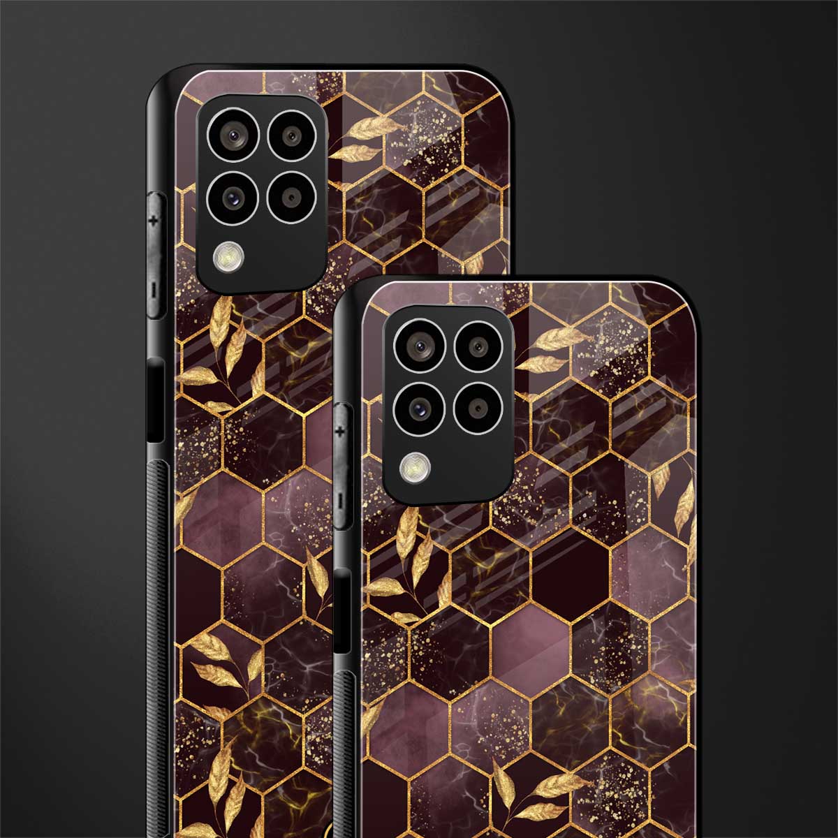 black maroon tile marble back phone cover | glass case for samsung galaxy m33 5g