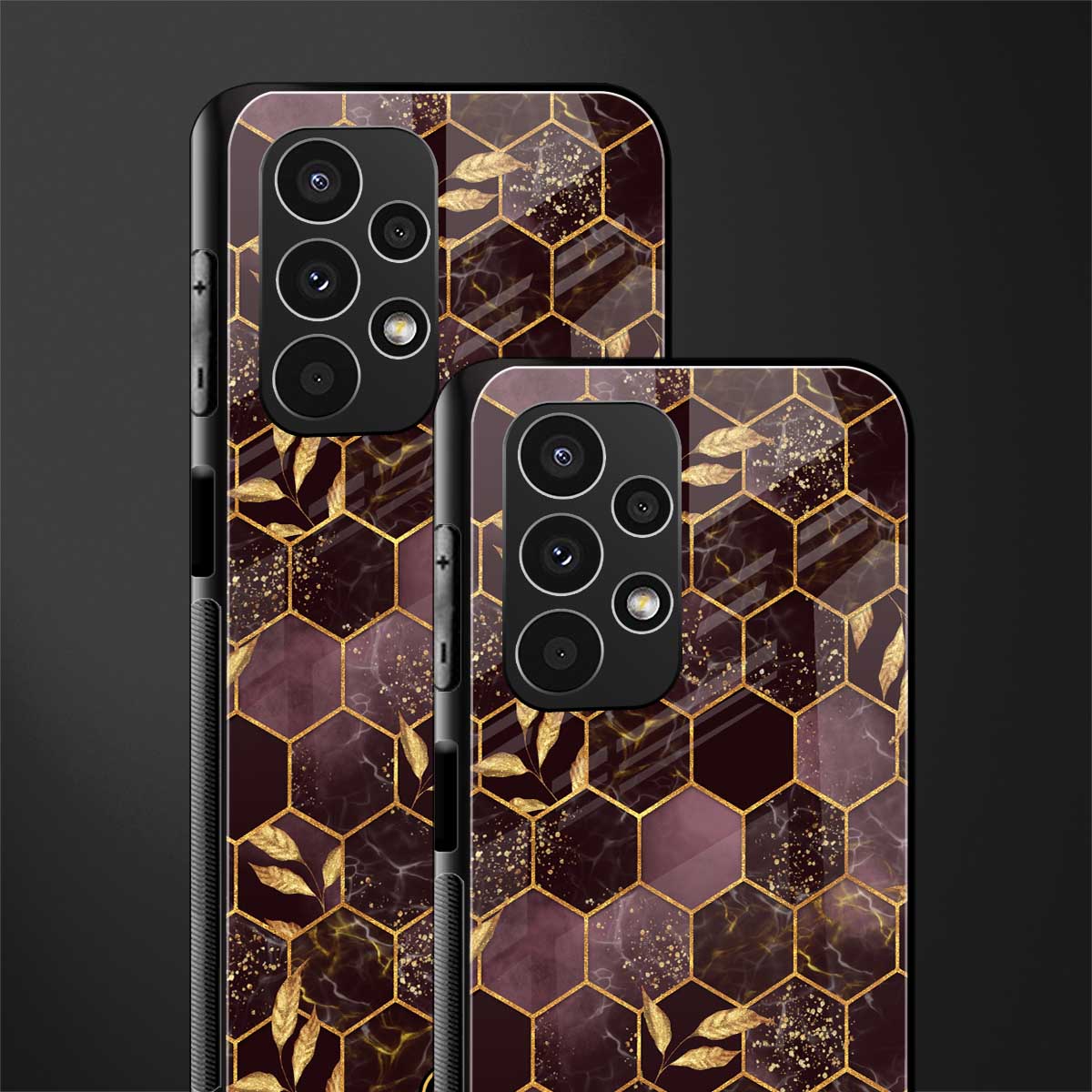 black maroon tile marble back phone cover | glass case for samsung galaxy a13 4g