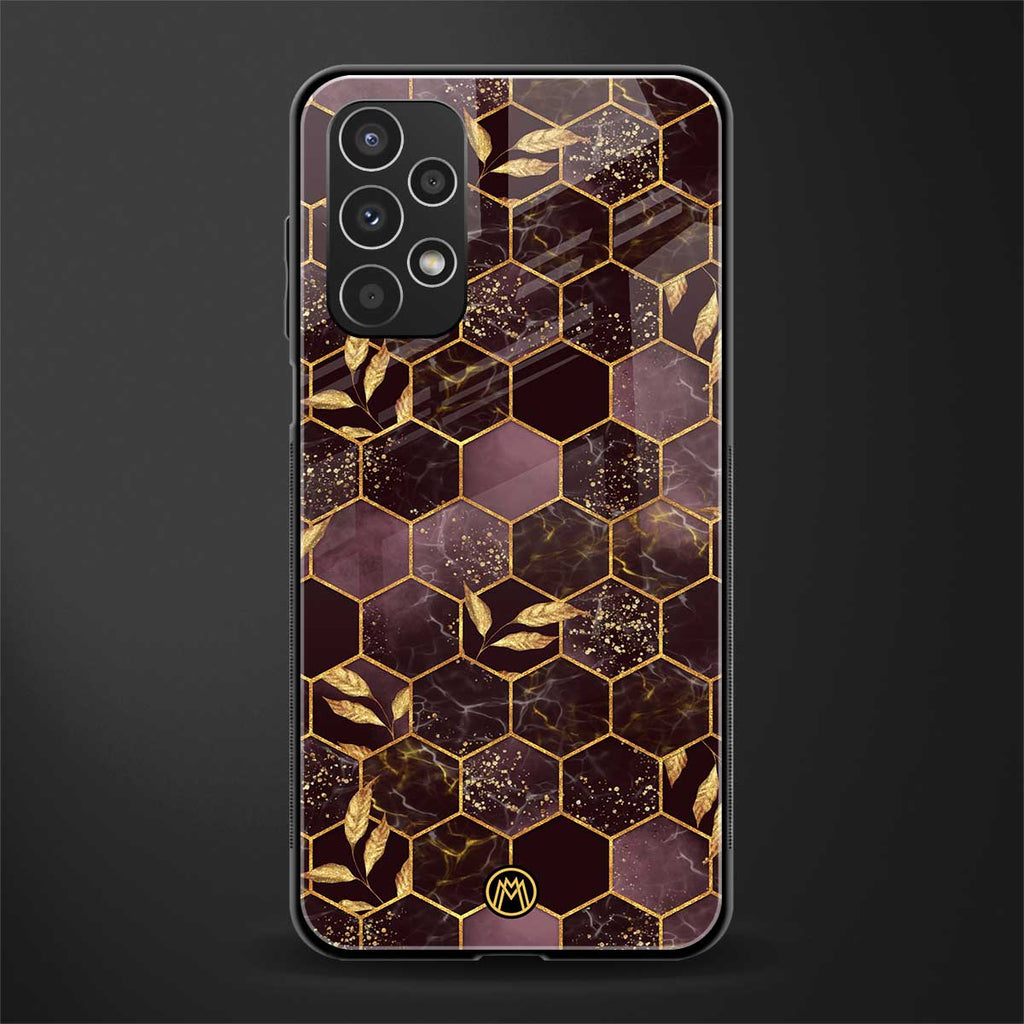 black maroon tile marble back phone cover | glass case for samsung galaxy a13 4g
