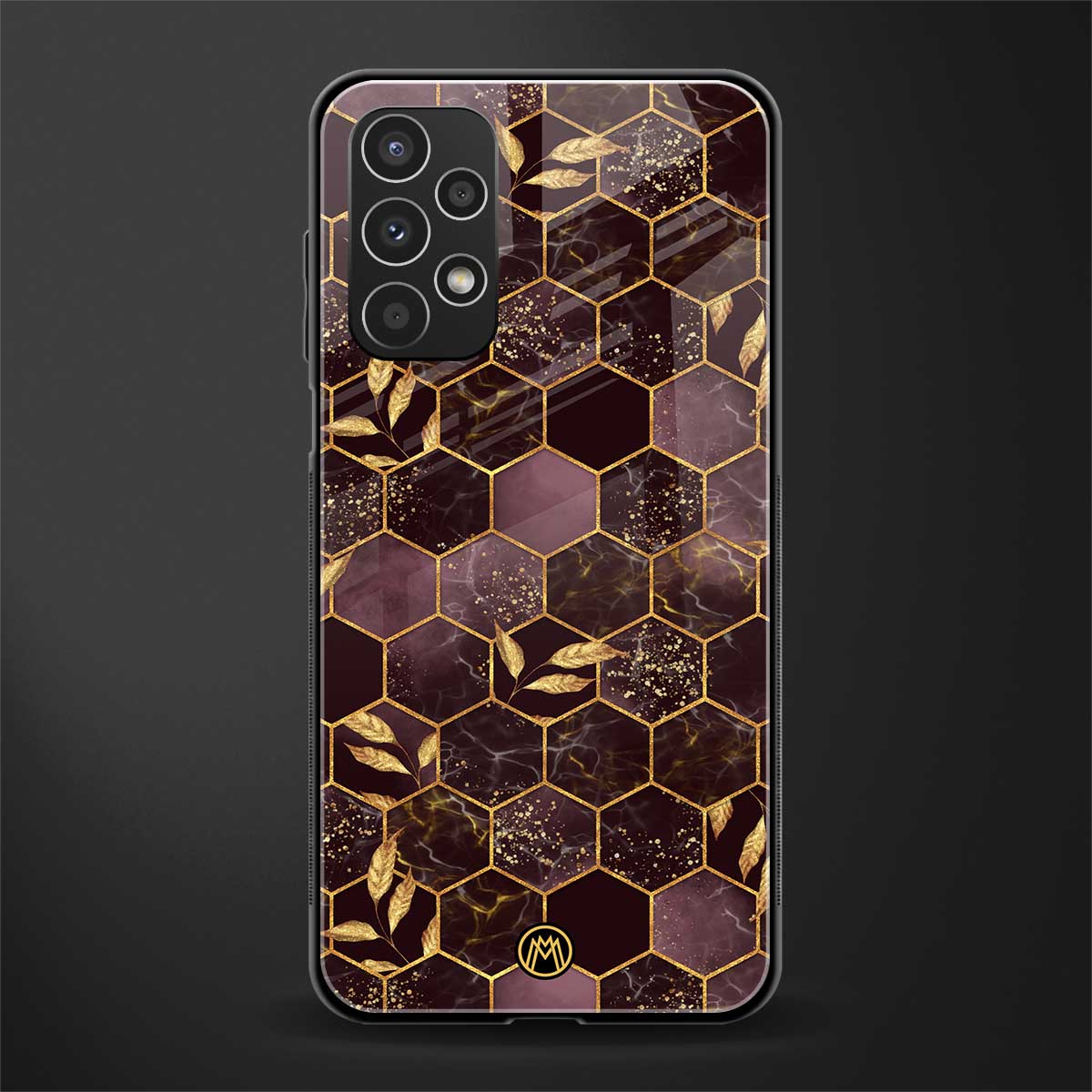 black maroon tile marble back phone cover | glass case for samsung galaxy a13 4g