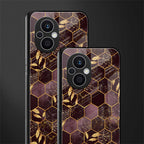 black maroon tile marble back phone cover | glass case for oppo f21 pro 5g