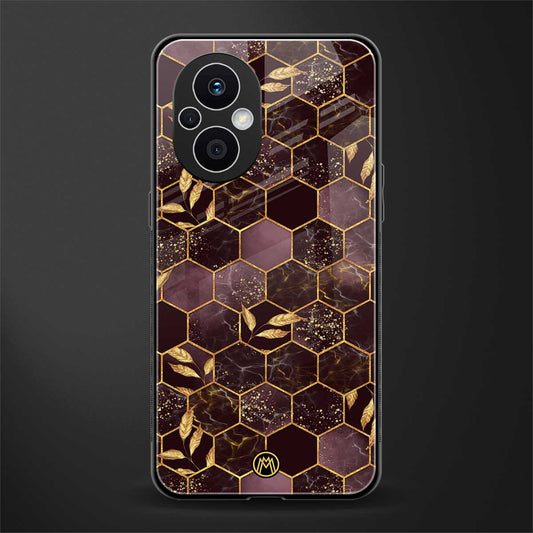 black maroon tile marble back phone cover | glass case for oppo f21 pro 5g