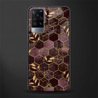 black maroon tile marble glass case for vivo x60 image