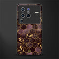 black maroon tile marble glass case for vivo x80 pro 5g image