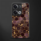 black maroon tile marble back phone cover | glass case for oppo reno 8