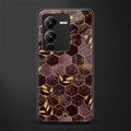 black maroon tile marble back phone cover | glass case for vivo v25 pro 5g