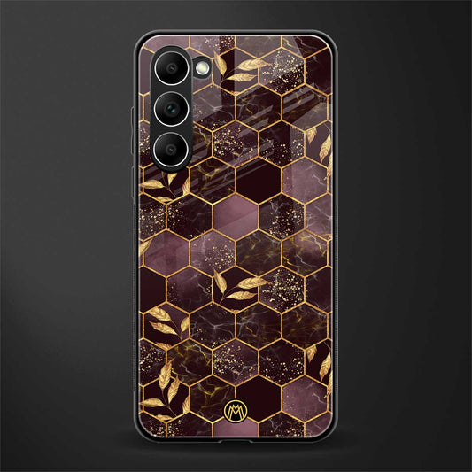 black maroon tile marble glass case for phone case | glass case for samsung galaxy s23