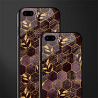 black maroon tile marble glass case for iphone 7 plus image-2