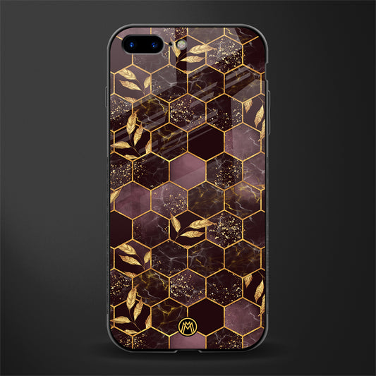 black maroon tile marble glass case for iphone 7 plus image
