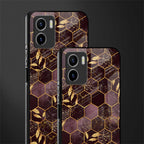 black maroon tile marble back phone cover | glass case for vivo y72