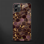 black maroon tile marble back phone cover | glass case for vivo y72