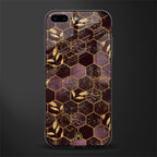 black maroon tile marble glass case for iphone 8 plus image