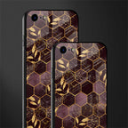 black maroon tile marble glass case for iphone 7 image-2