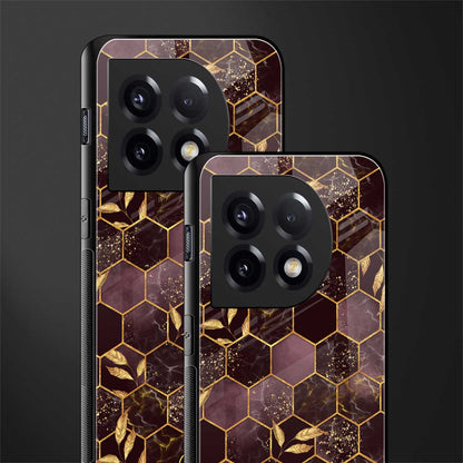 black maroon tile marble back phone cover | glass case for oneplus 11