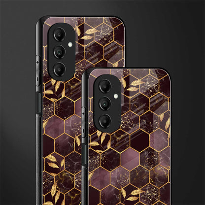 black maroon tile marble back phone cover | glass case for samsung galaxy a14 5g