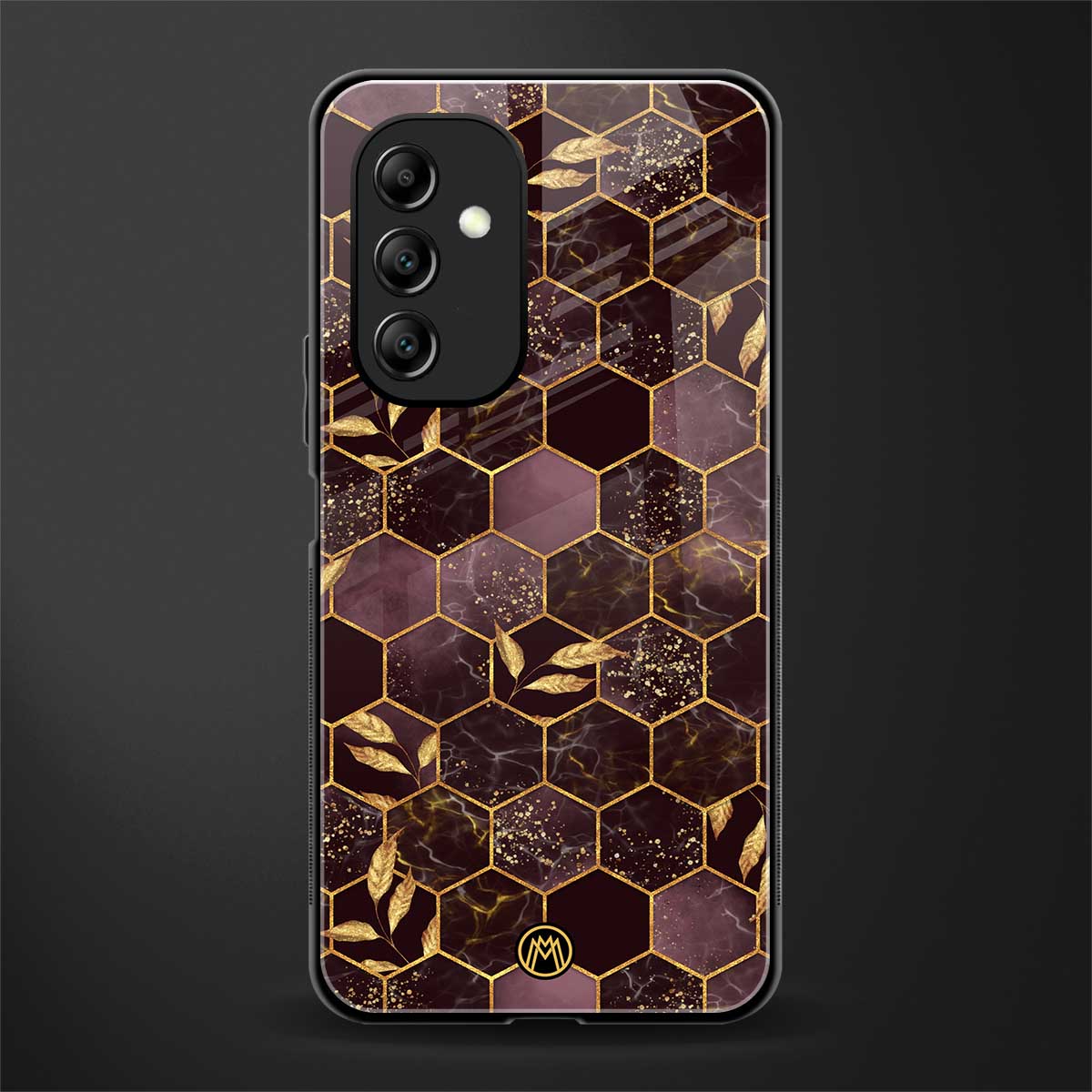 black maroon tile marble back phone cover | glass case for samsung galaxy a14 5g