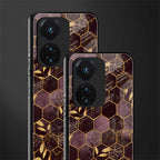 black maroon tile marble back phone cover | glass case for vivo t1 44w 4g