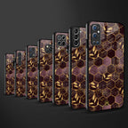 black maroon tile marble back phone cover | glass case for realme 9 pro 5g