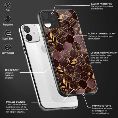 black maroon tile marble glass case for samsung galaxy a71 image-4