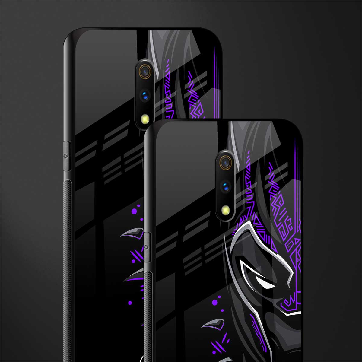 black panther superhero glass case for realme x image-2