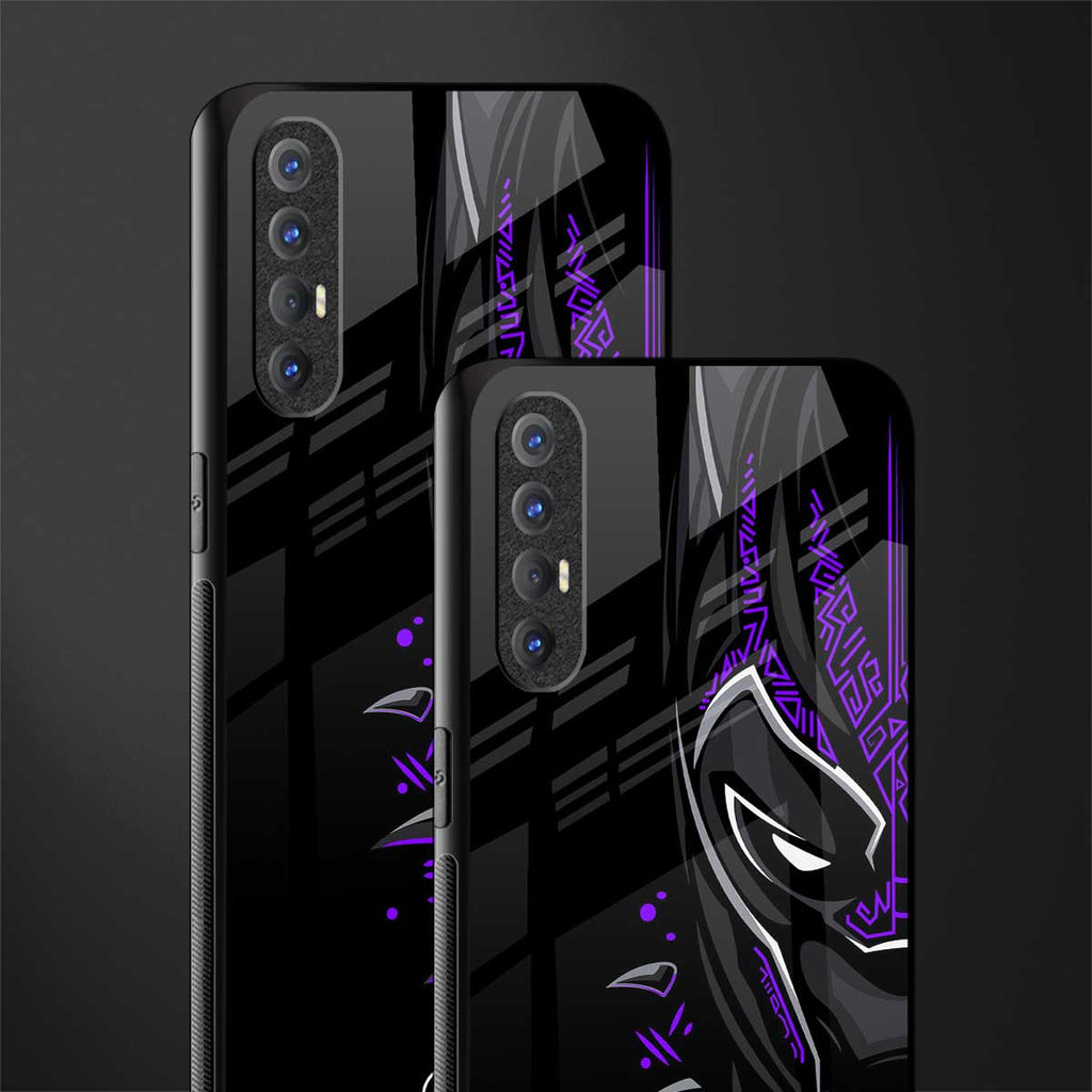 black panther superhero glass case for oppo reno 3 pro image-2