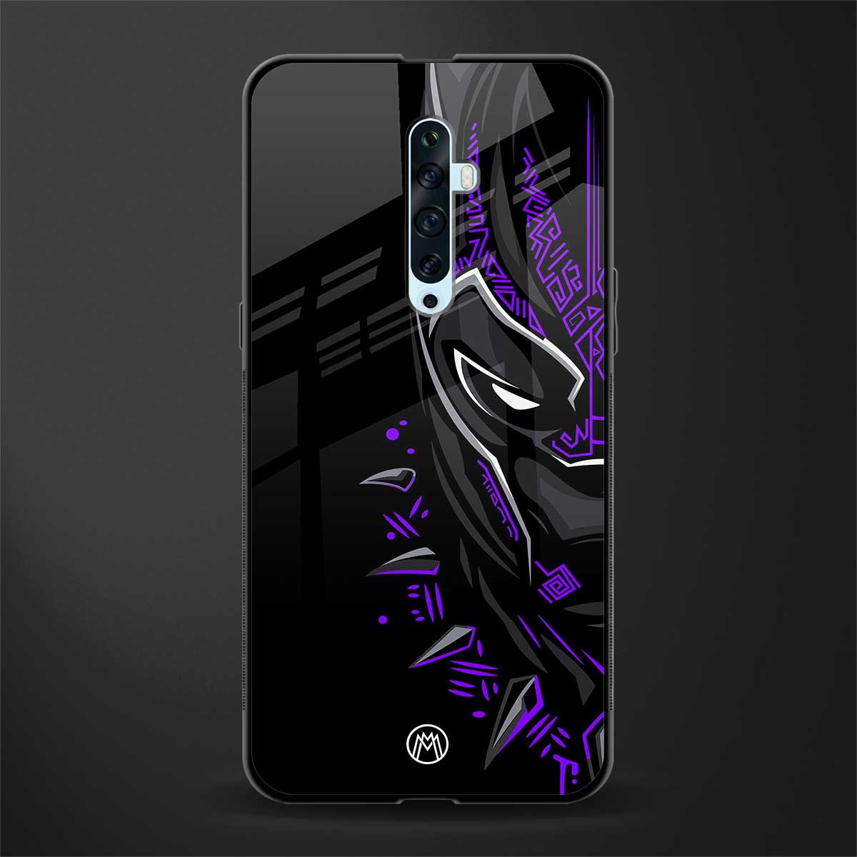 black panther superhero glass case for oppo reno 2f image