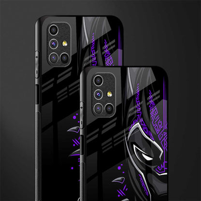 black panther superhero glass case for samsung galaxy m51 image-2