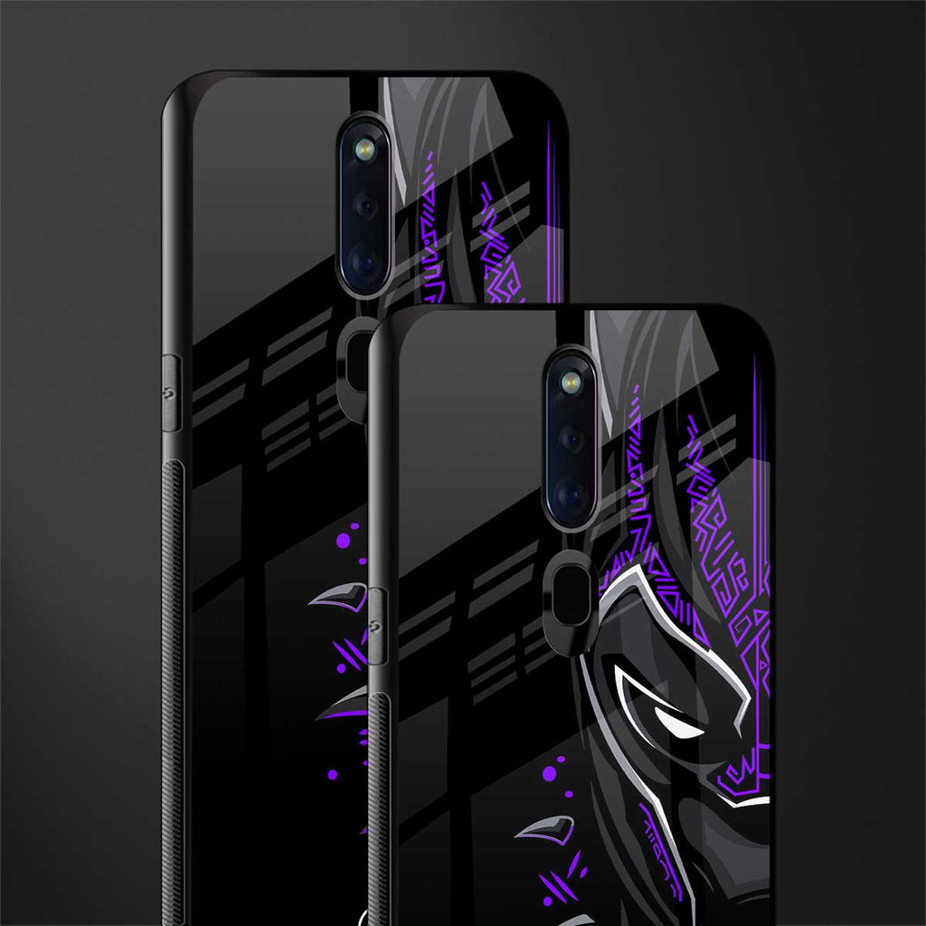 black panther superhero glass case for oppo f11 pro image-2