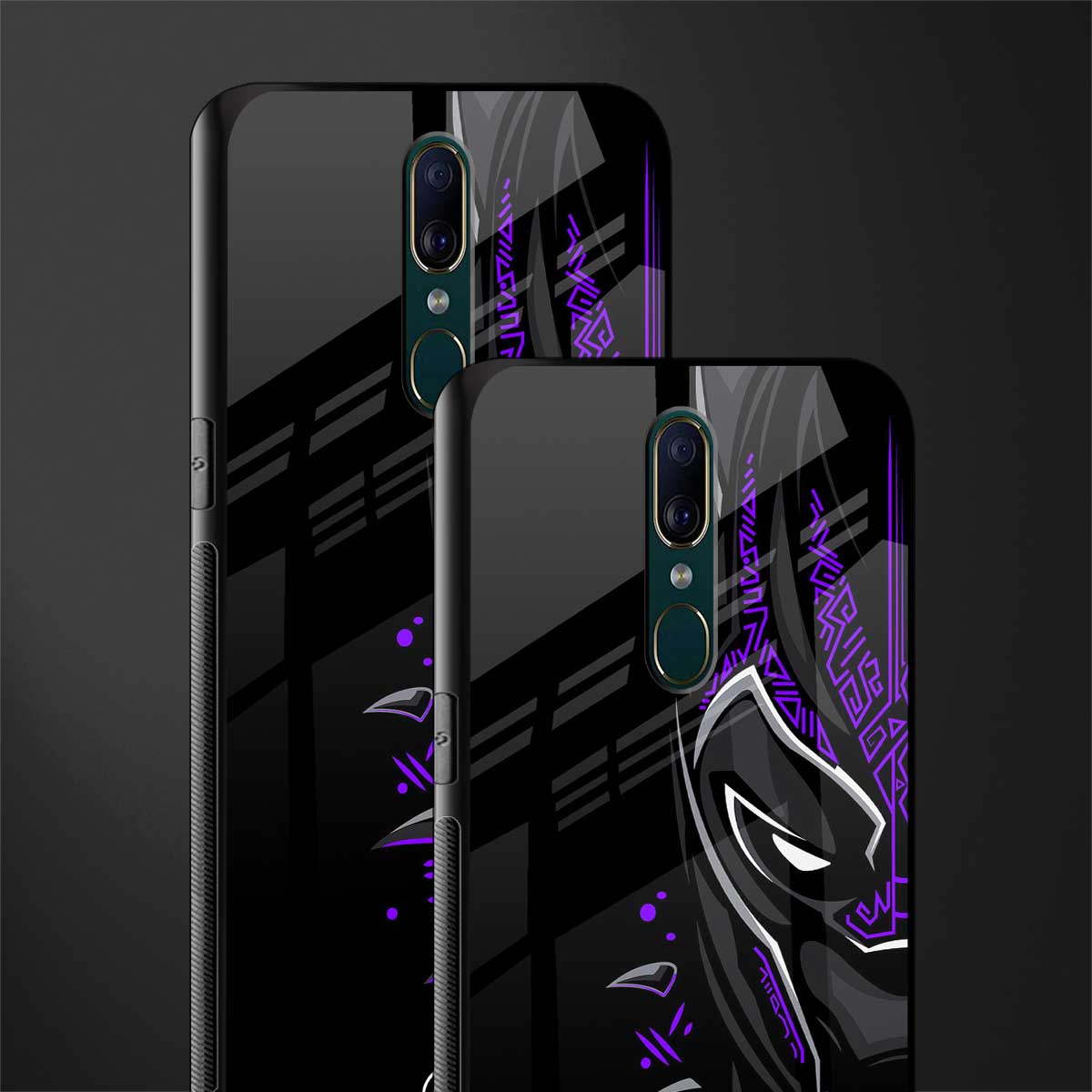 black panther superhero glass case for oppo f11 image-2