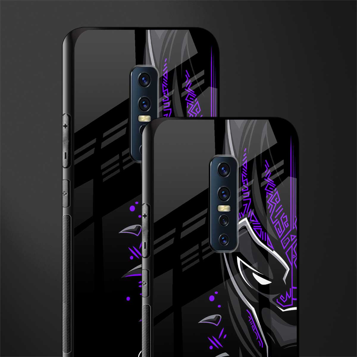 black panther superhero glass case for vivo v17 pro image-2