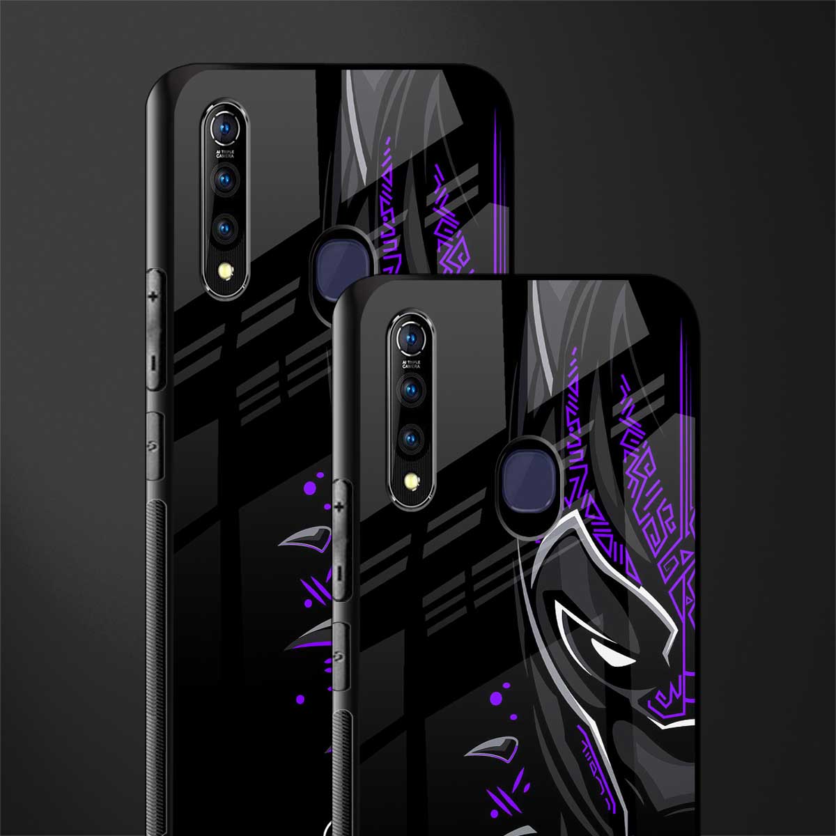 black panther superhero glass case for vivo z1 pro image-2