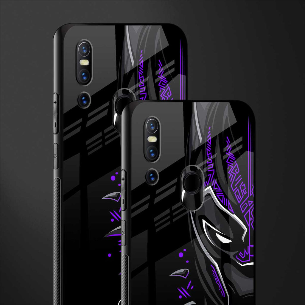 black panther superhero glass case for vivo v15 image-2