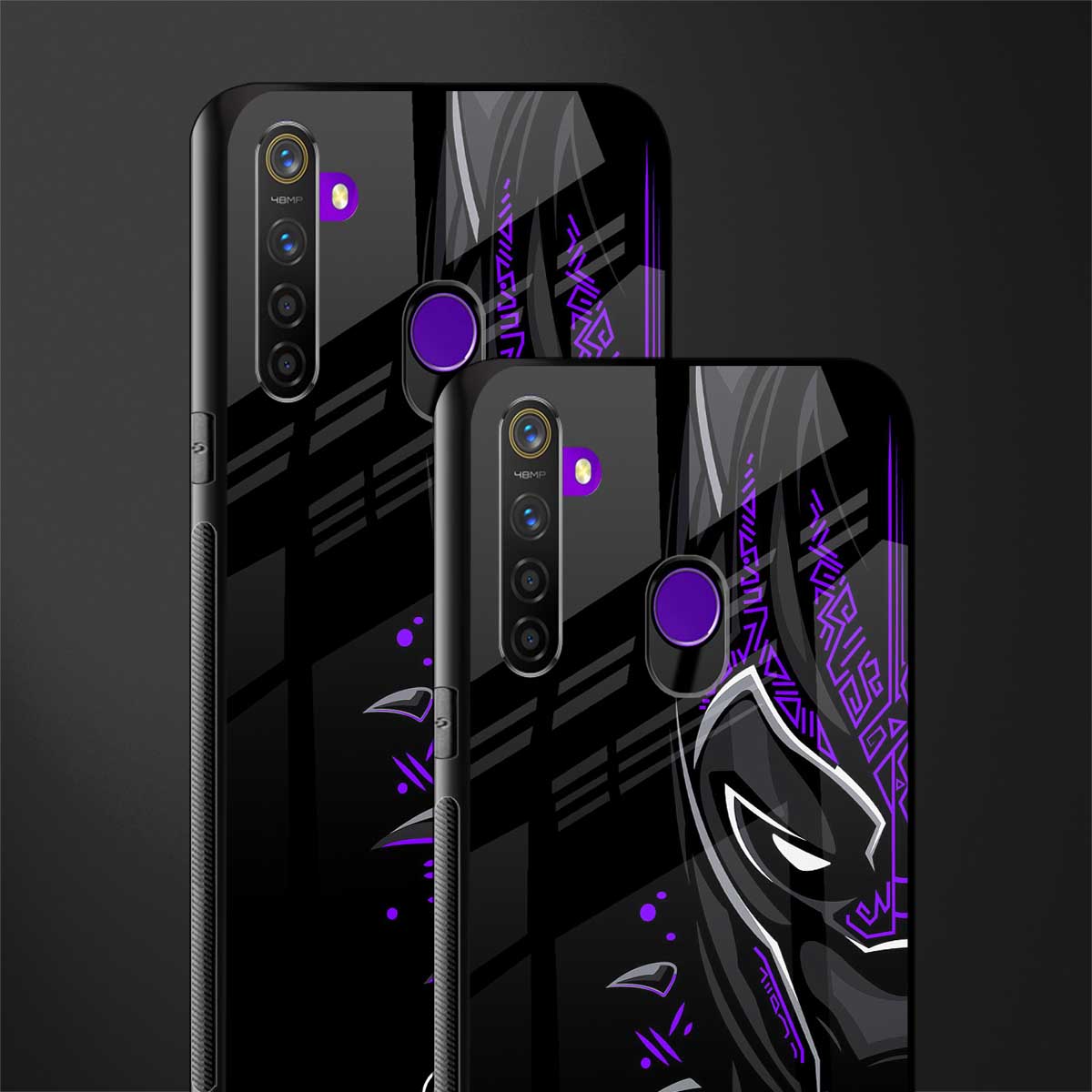 black panther superhero glass case for realme 5s image-2